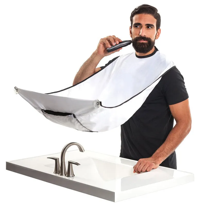 1Pc Male Beard Care Shave Bib Men Haircut Facial Hair Trimmer Apron Waterproof Cloth Cleaning Protec