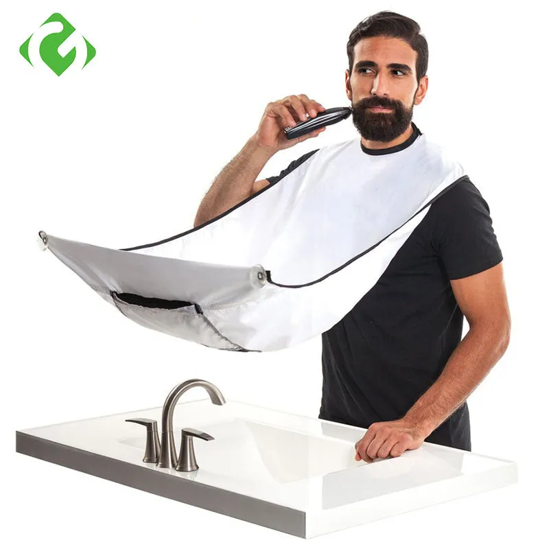 1Pc Male Beard Care Shave Bib Men Haircut Facial Hair Trimmer Apron Waterproof Cloth Cleaning Protec