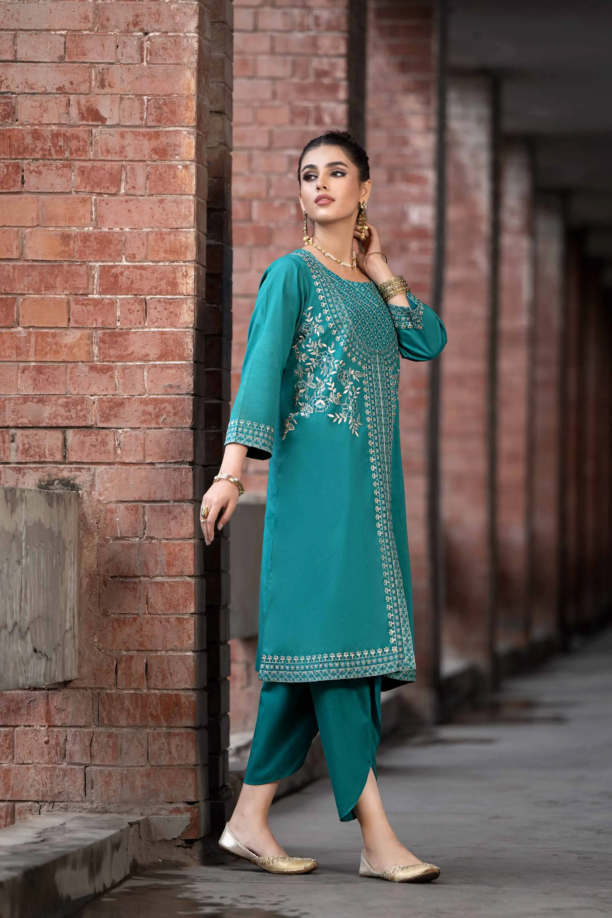 2 Piece - Embroidered Suit - KFE23-93