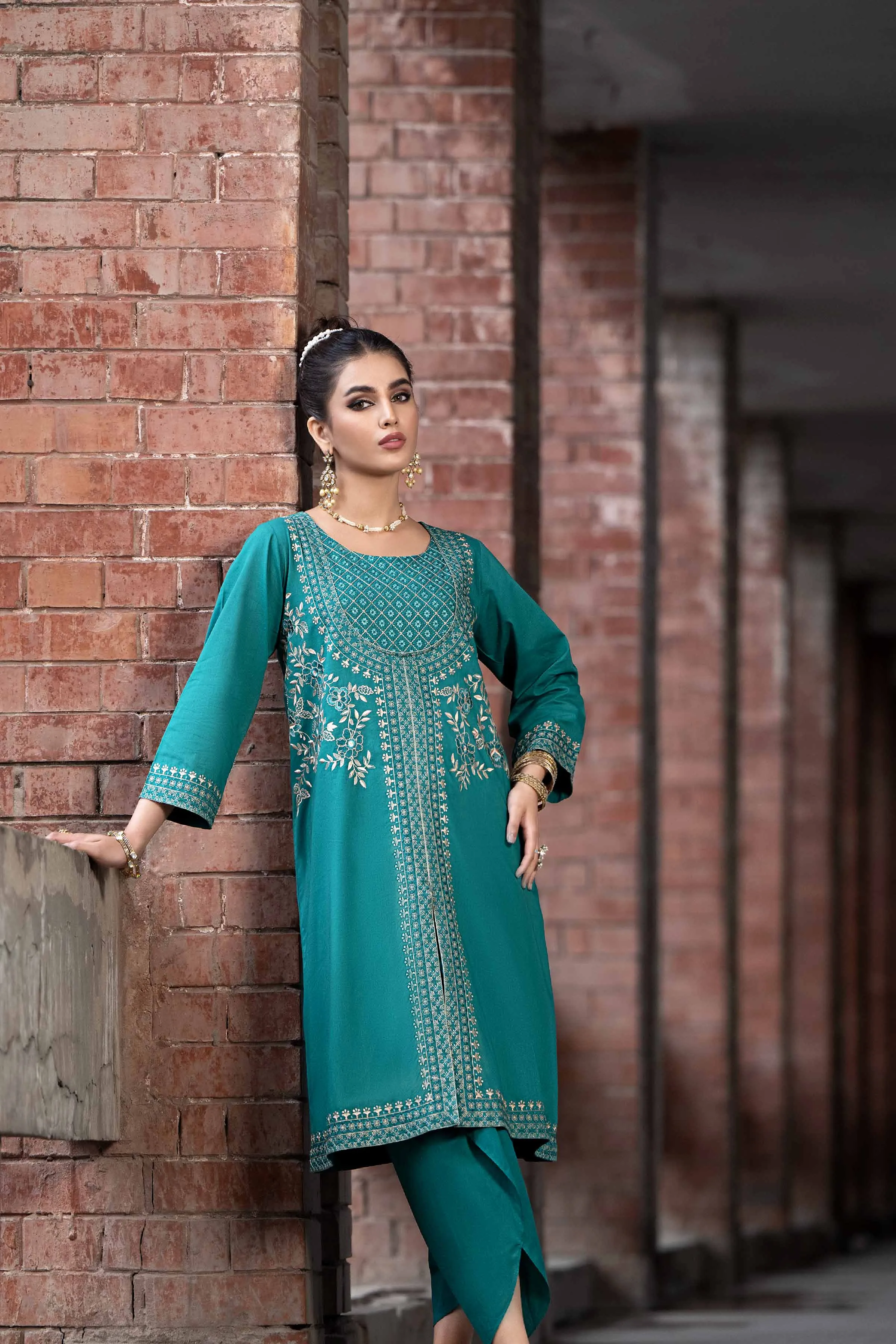 2 Piece - Embroidered Suit - KFE23-93