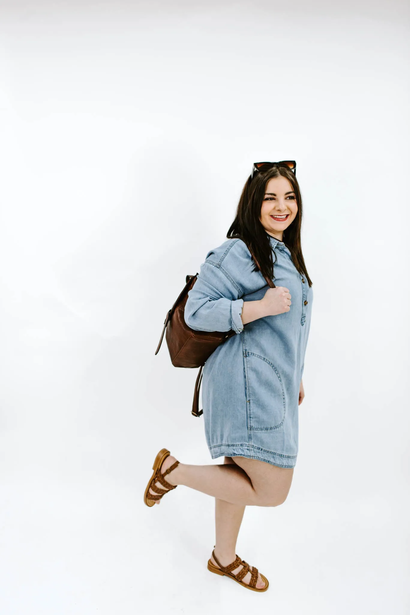 Always Game Denim Mini Shirt Dress