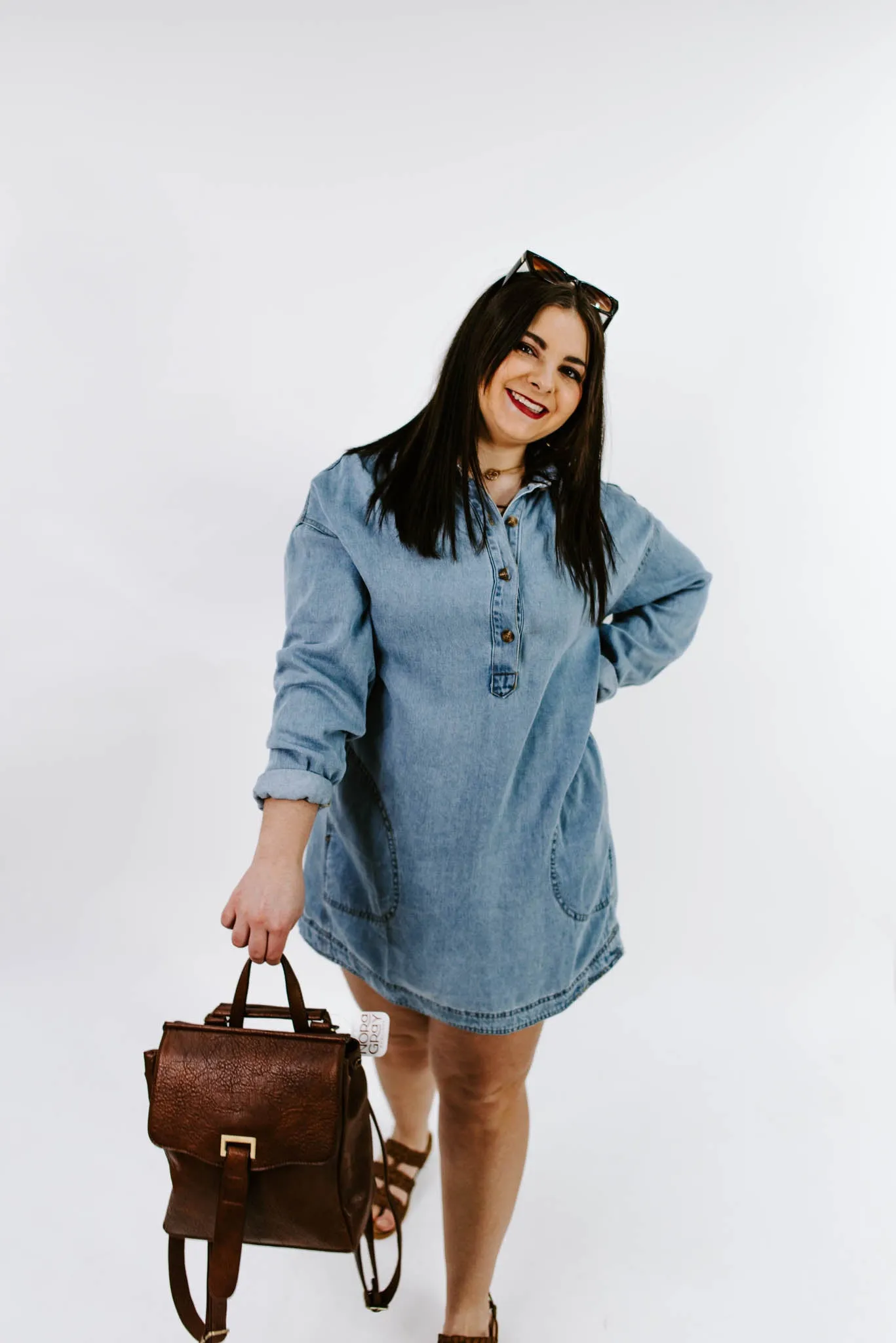 Always Game Denim Mini Shirt Dress