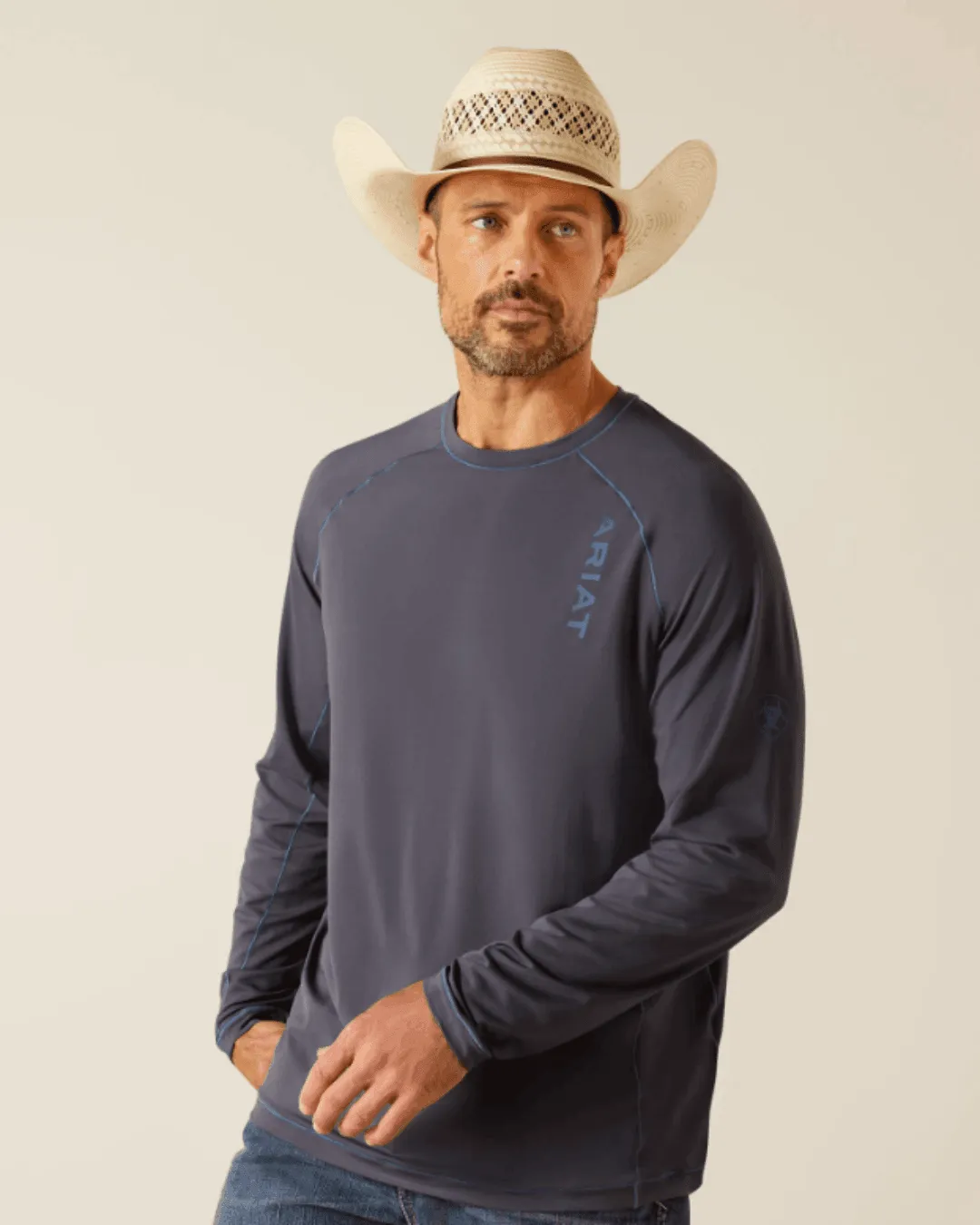 Ariat Men's Ombre Blue 360 Air Flow Long Sleeve Tee 10051364