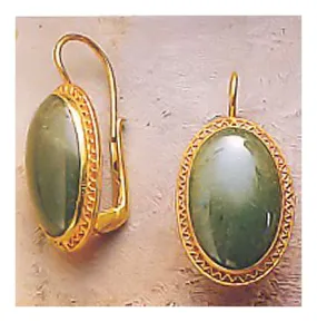 Aventurine Oval Earrings