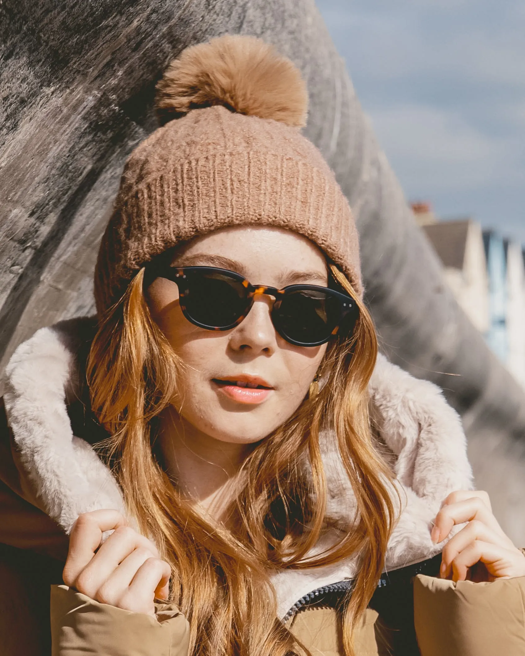 Axel Knitted Beanie with Pom Pom