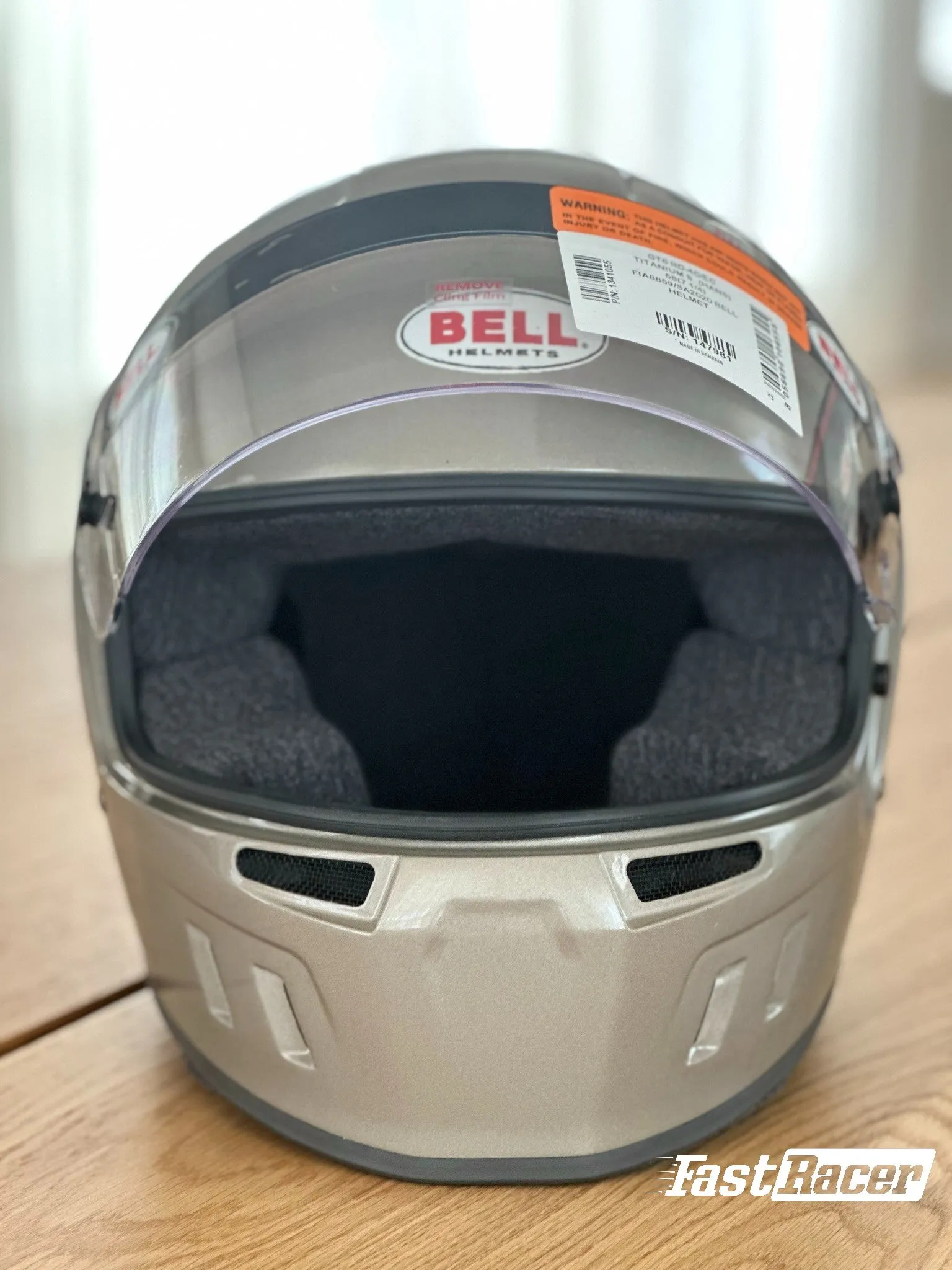 Bell GT6 RD-4C/EC Racing Helmet With Radio, Ear Cups, Drinking Tube, IMSA connector  FREE Fleece Helmet Bag