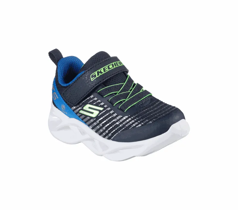 Boy Skechers Trainers Navy Strap Light Up Twisty Brights 401650N/NVBL