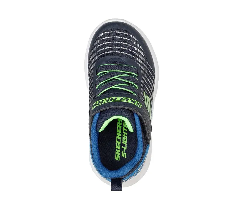 Boy Skechers Trainers Navy Strap Light Up Twisty Brights 401650N/NVBL