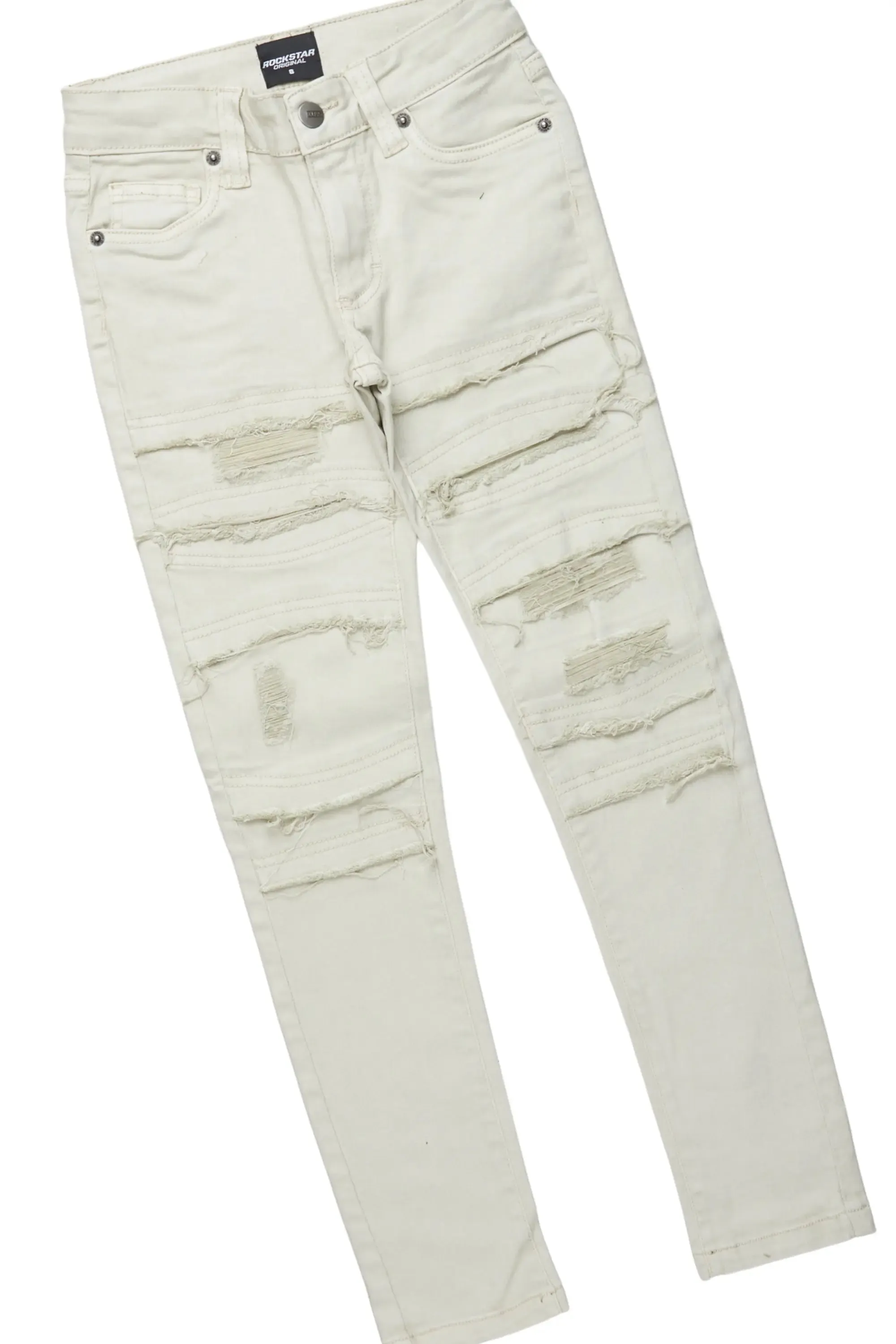 Boys Galido White T-Shirt/Frayed Skinny Jean Set