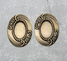 Brass 18mm x 13mm Settings Bezels x 2 - 3386SG