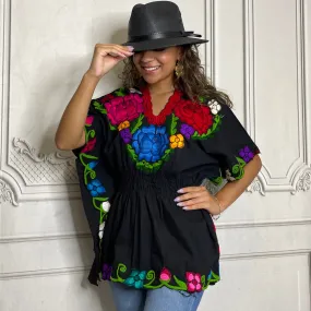 Butterfly Sleeve Peplum Blouse - Zinnia