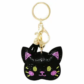 Cat Rhinestone Tape Keychain