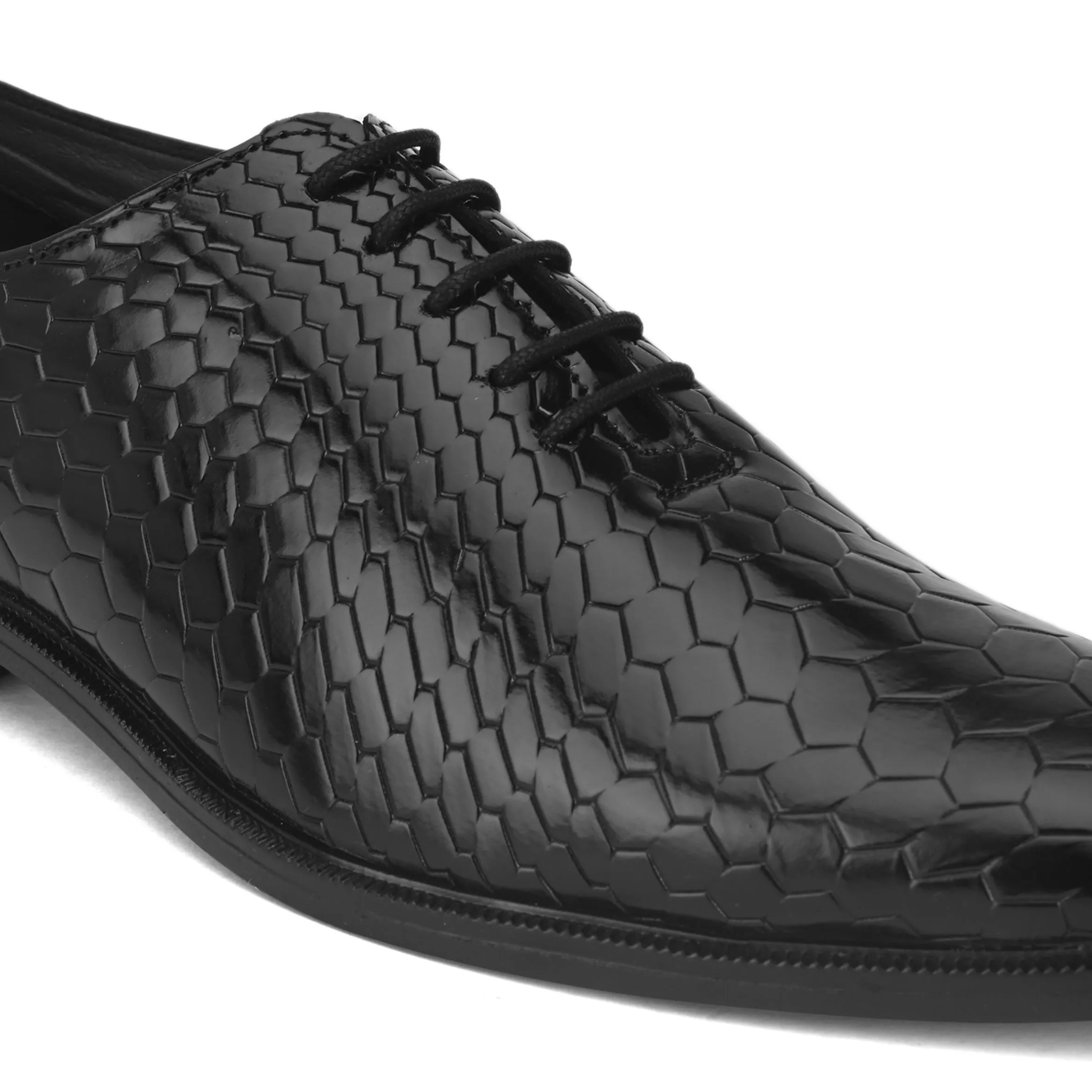 Celeste Black Oxford Shoes