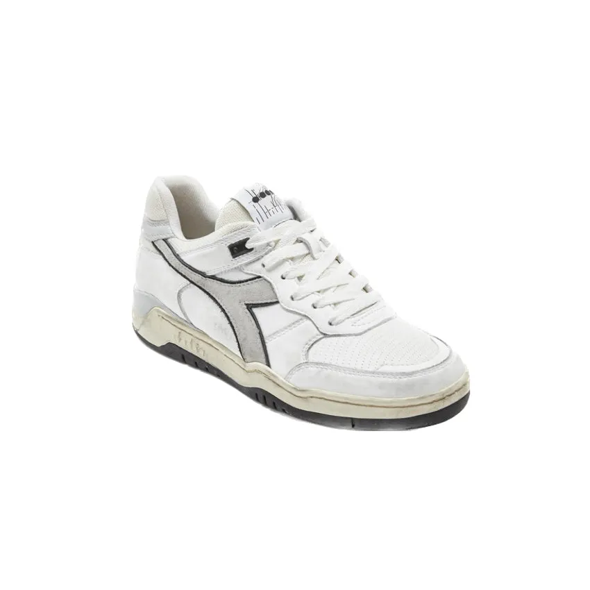 DIADORA HERITAGE SNEAKERS B.560 USED BIANCO-ALLUMINIO