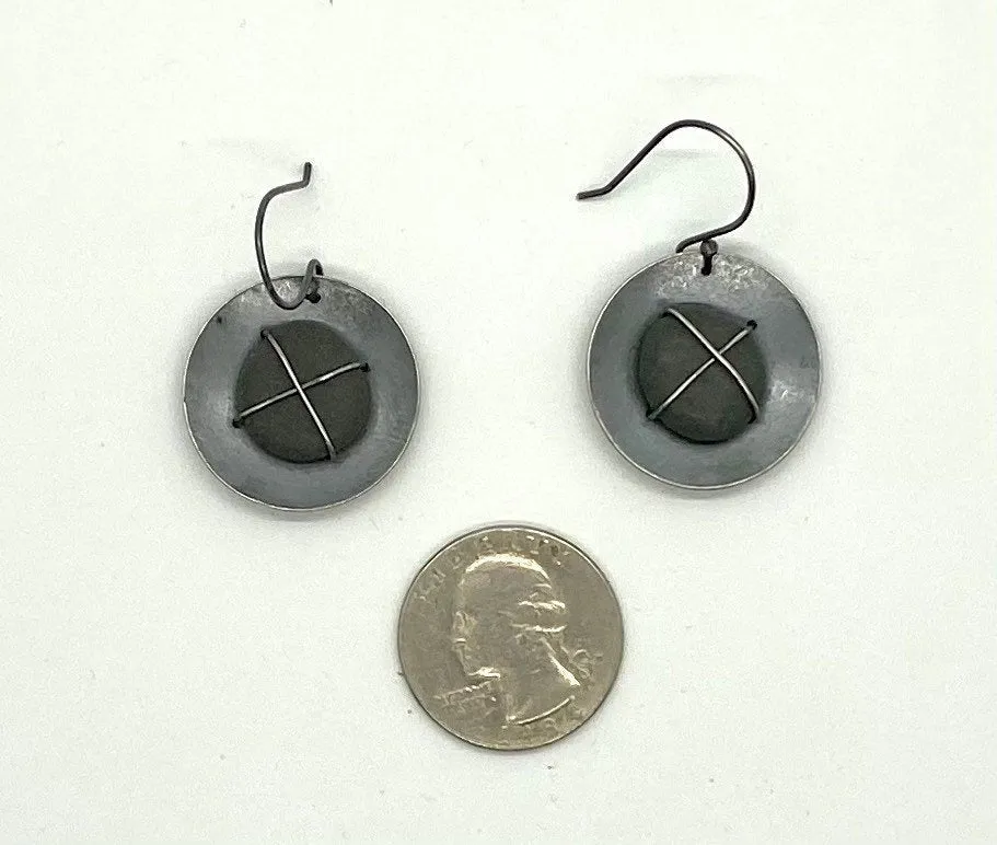 Domed Rock X Earrings