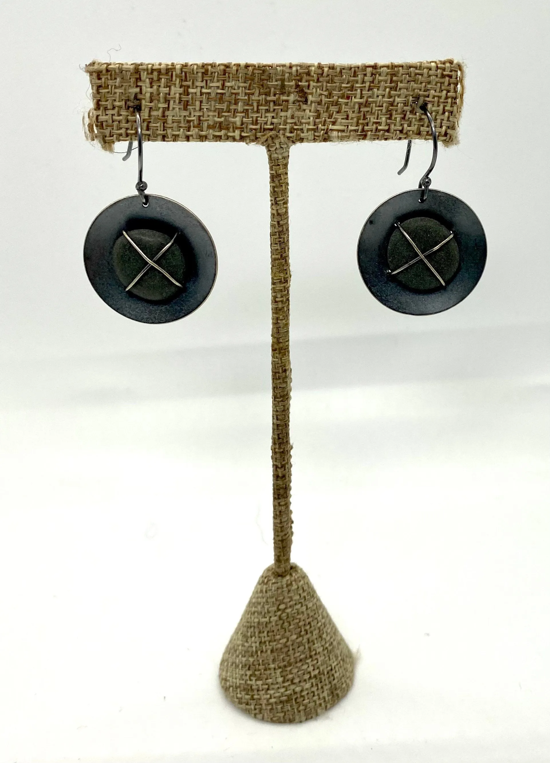 Domed Rock X Earrings