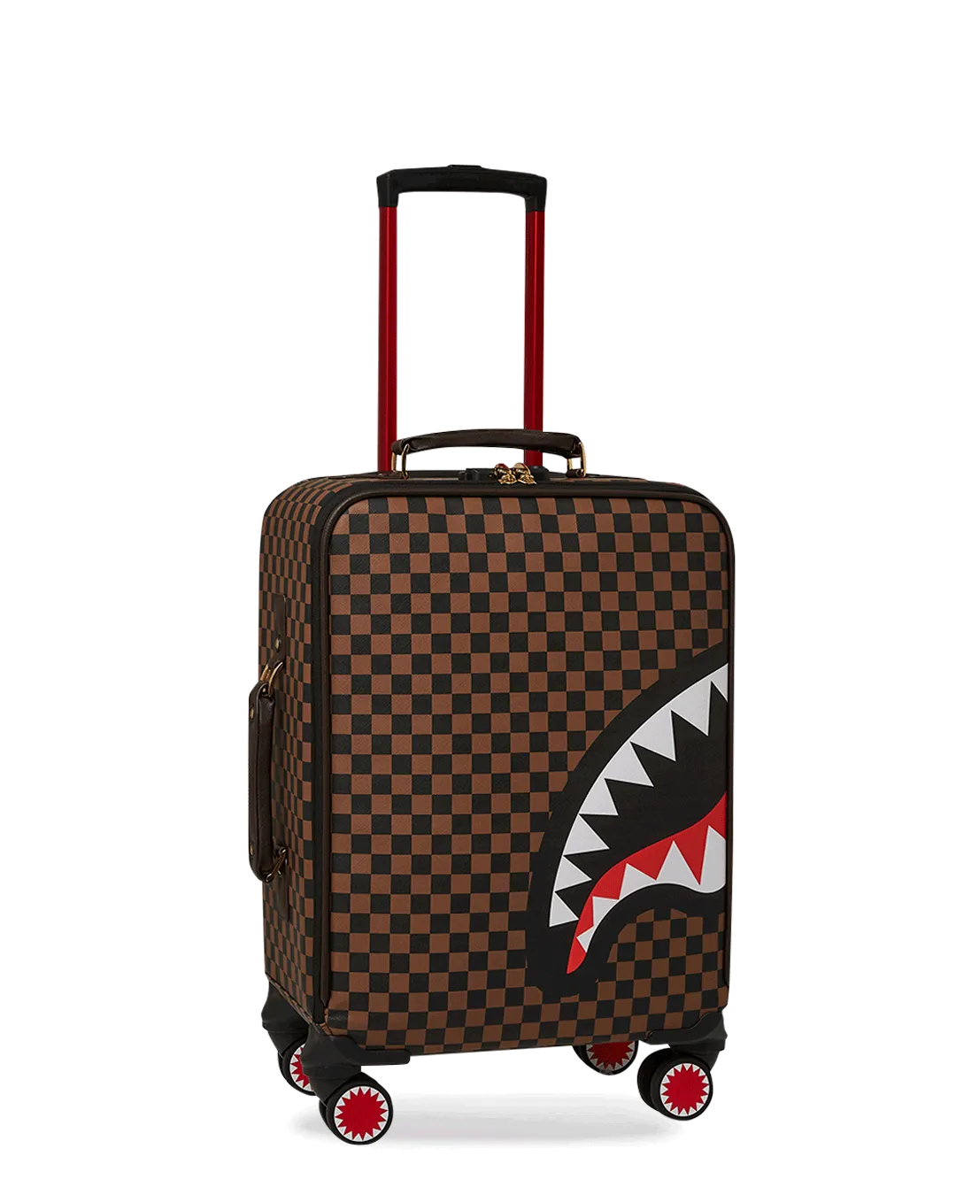 EXTERIOR GOLD ZIP POCKET SHARKS IN PARIS JETSETTER CARRY-ON LUGGAGE