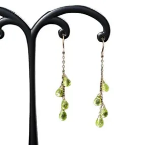 Girly Fashionable Dangle Peridot Earrings