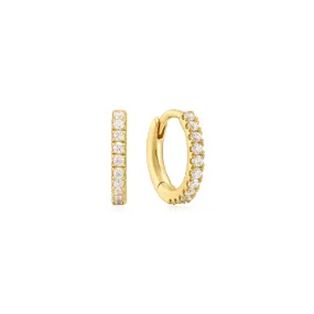 Gold Plated Micro CZ Huggie Hoops