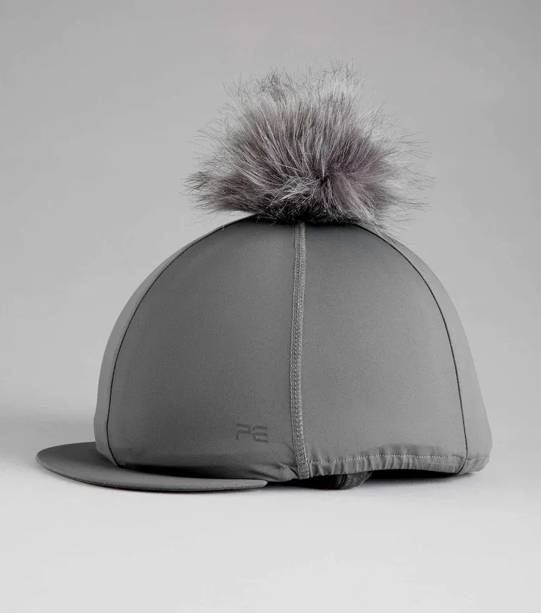 Hat Silk with PomPom (Grey)