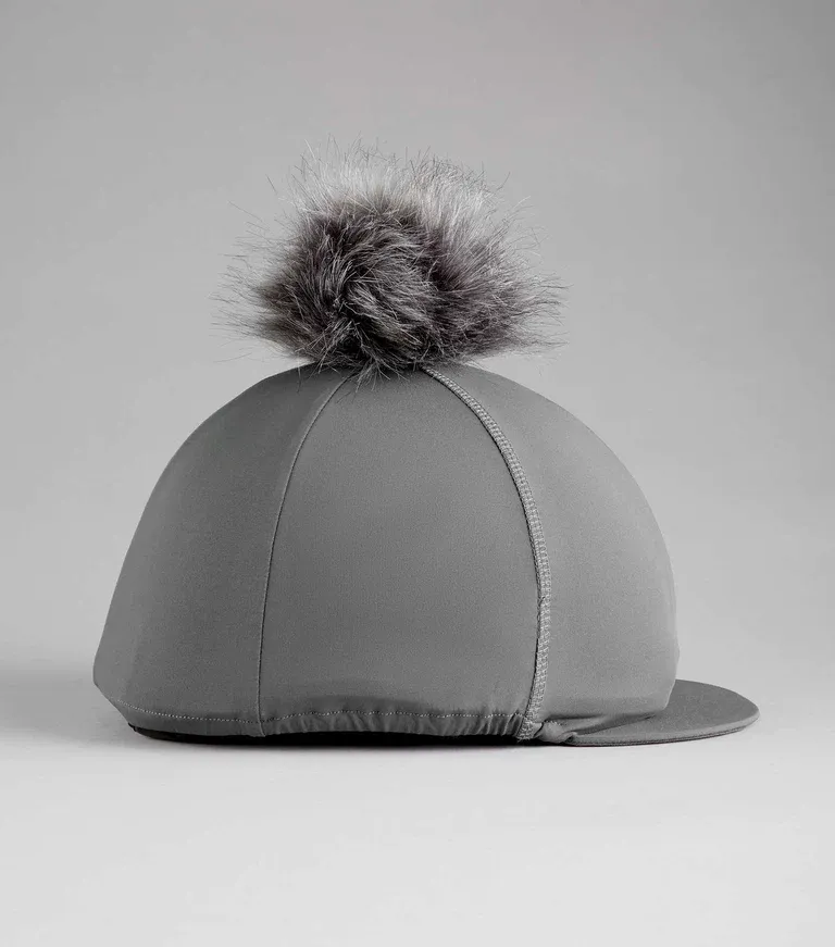 Hat Silk with PomPom (Grey)