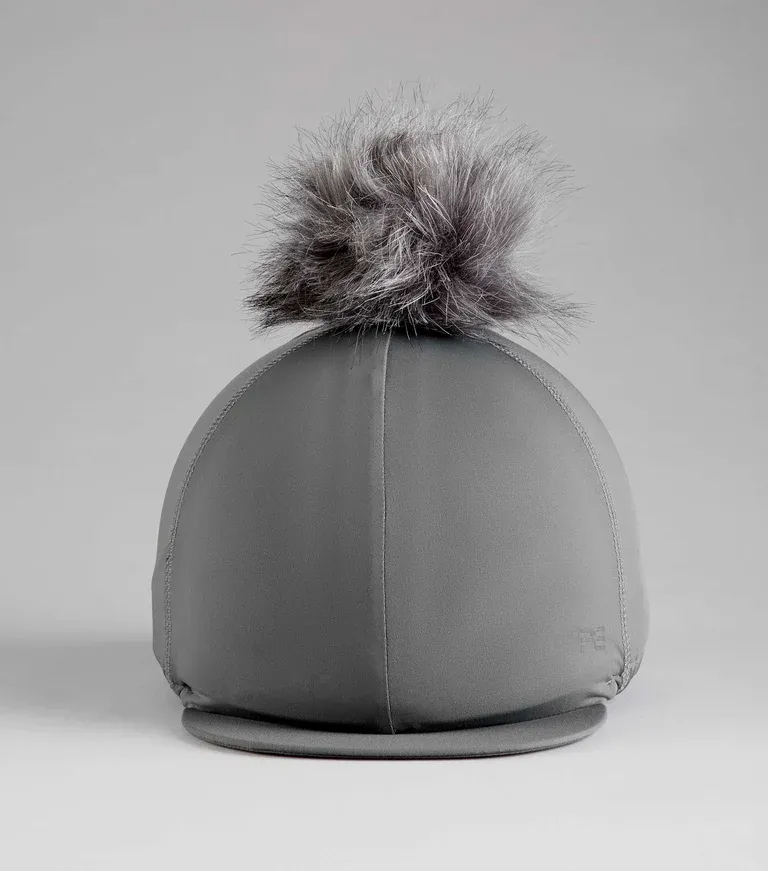 Hat Silk with PomPom (Grey)