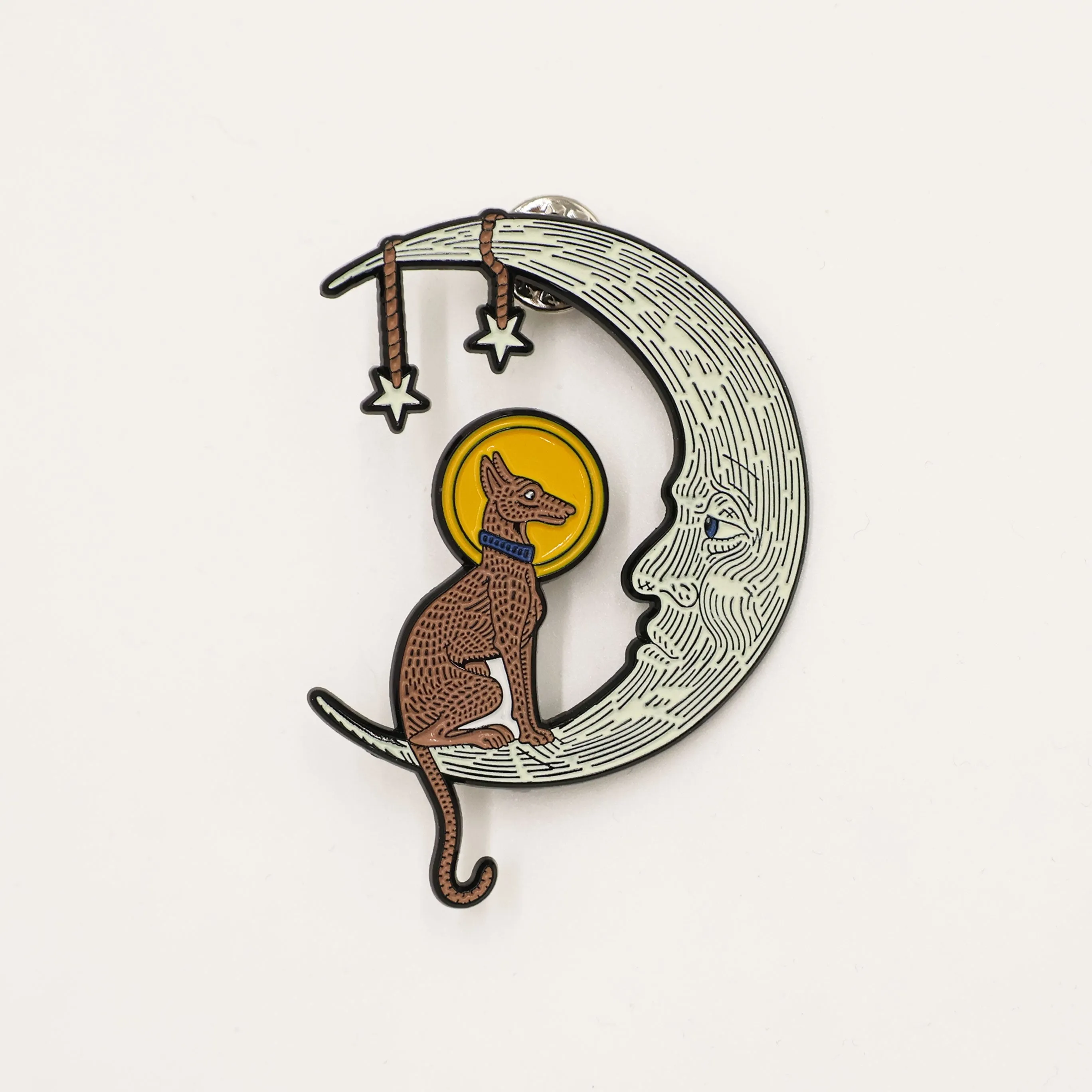 House of Hawks Hound on the Moon Enamel Pin Badge