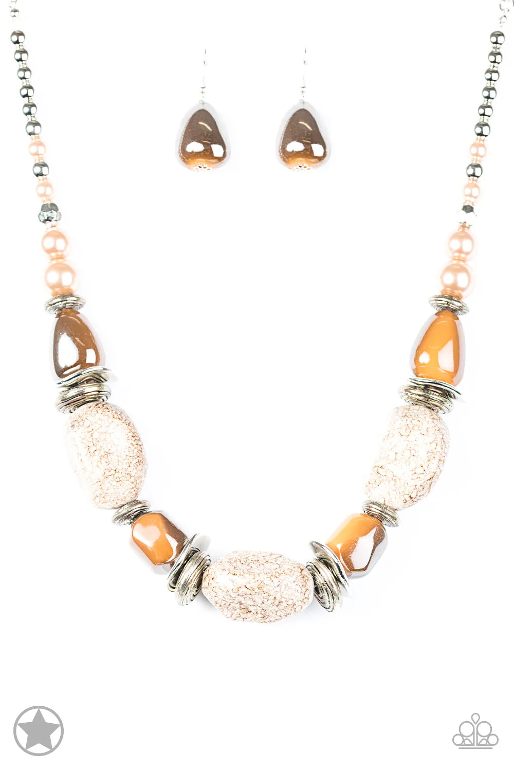 In Good Glazes - Peach Paparazzi Necklace Blockbuster