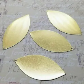 Large Brass Navette Stampings x 4 - 344WHRAT.