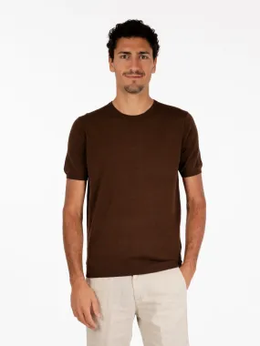 Maglia con maniche corte marrone