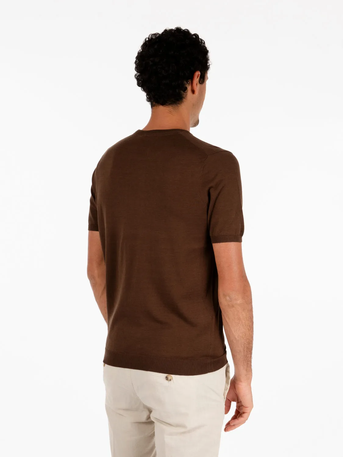 Maglia con maniche corte marrone