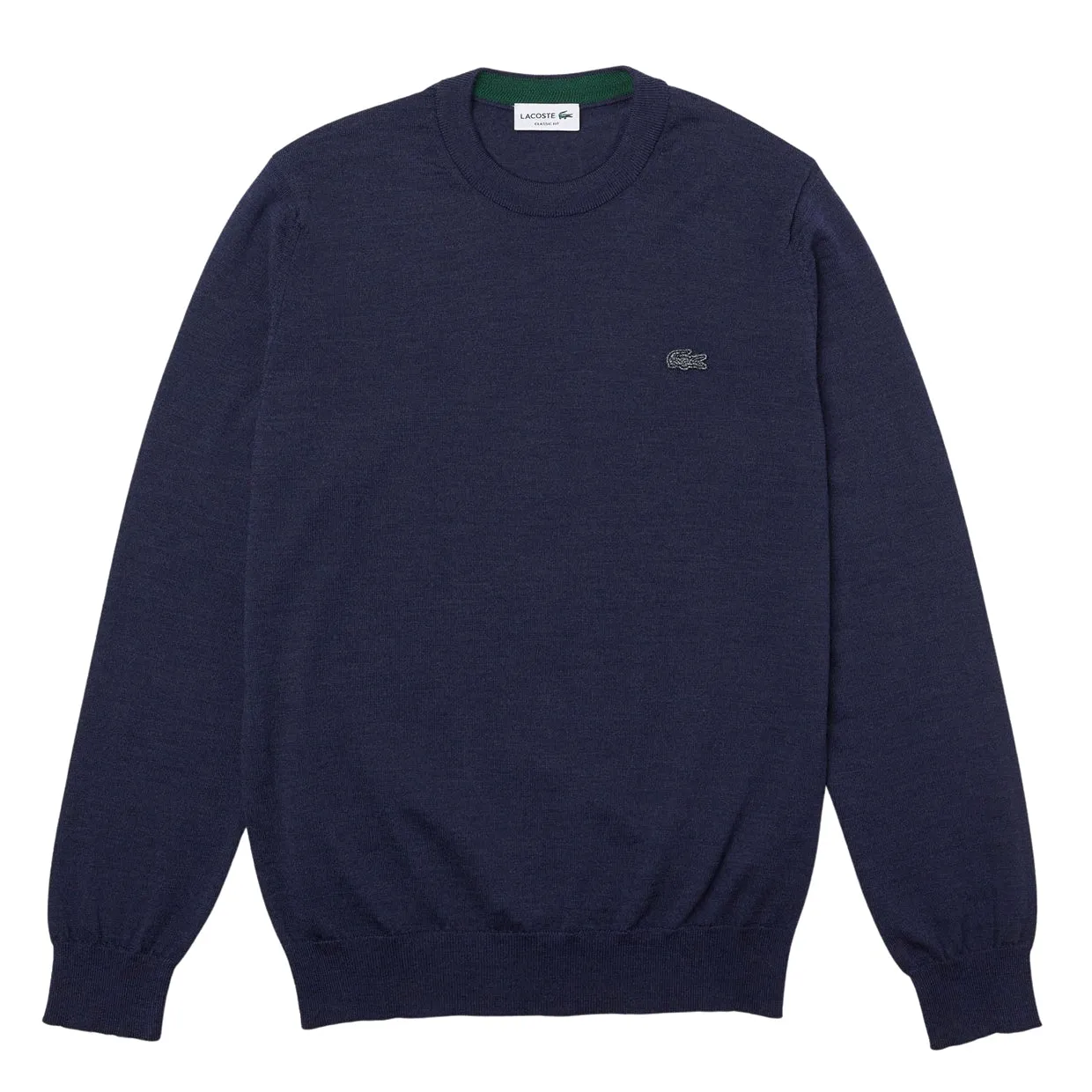 Maglione Lacoste Lana Merino Blu Cina