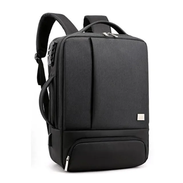 MROYALE™ Men's Anti-Theft Laptop Backpack w/ USB Charging Port   Shoe Storage