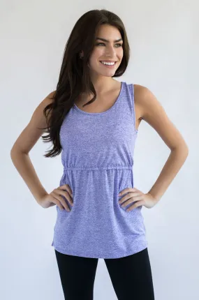 Nursing Workout Tank Top- Purple 2.0