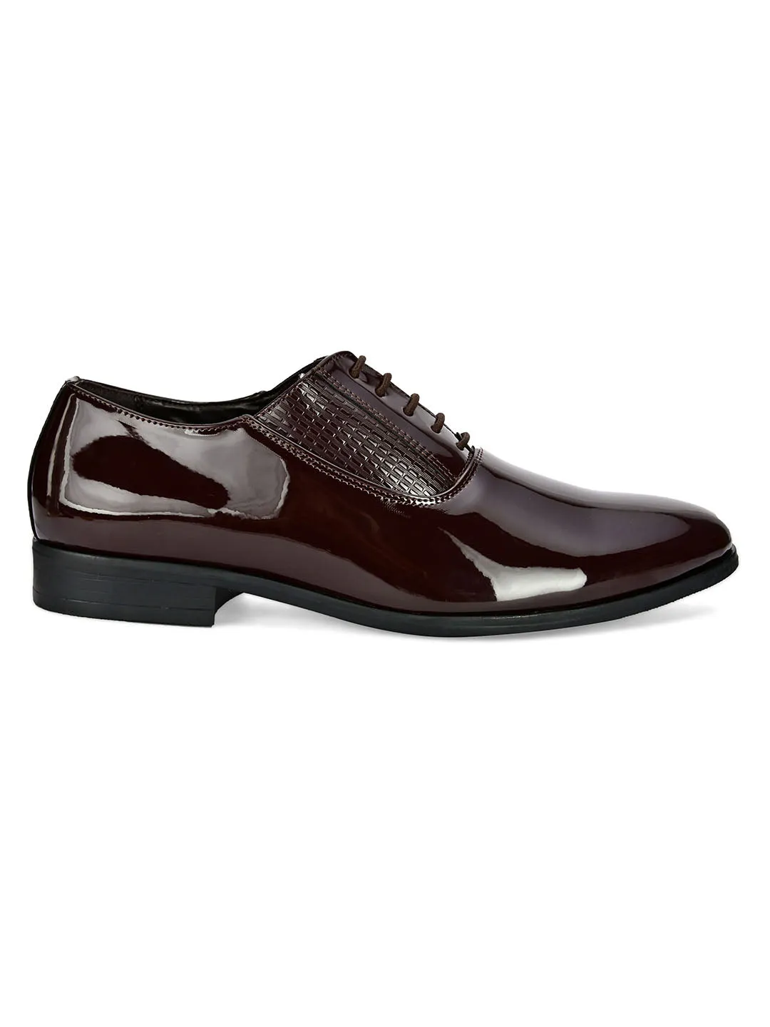 OJ Brown Patent Derby Shoes