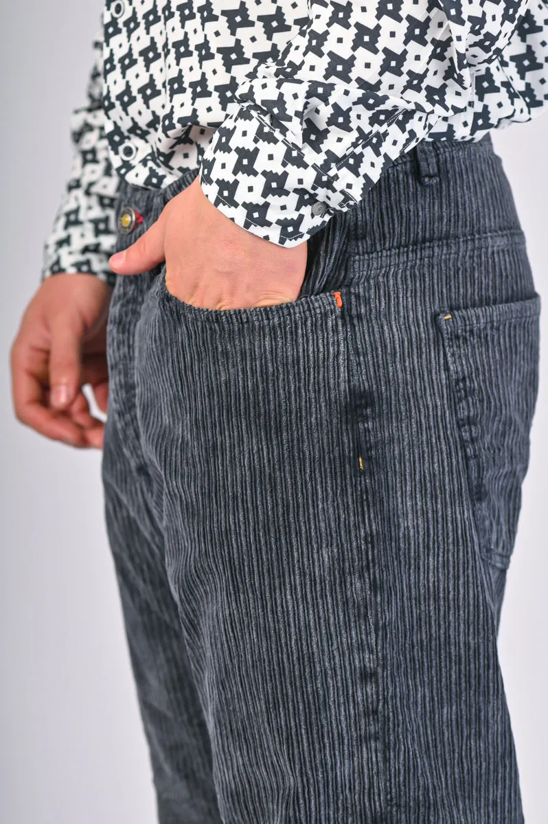 Pantaloni in velluto loose Wide Costa Blu FW22/23