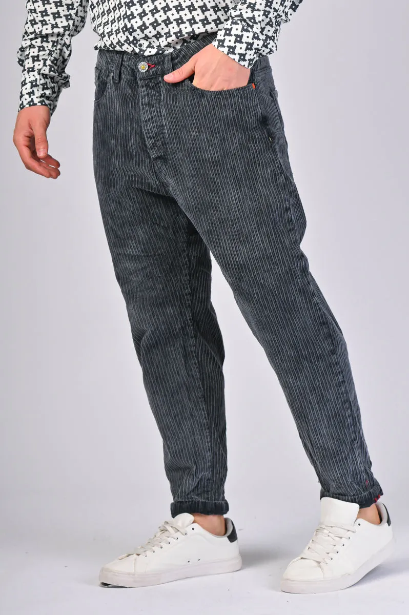 Pantaloni in velluto loose Wide Costa Blu FW22/23