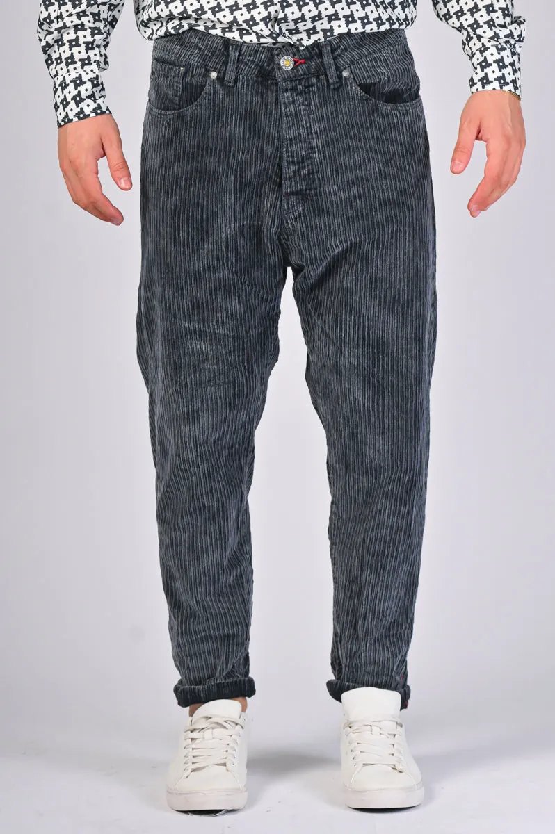 Pantaloni in velluto loose Wide Costa Blu FW22/23