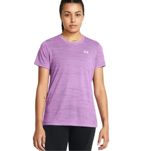 Playera Manga Corta Under Armour para Mujer Tech Tiger SSC Morada