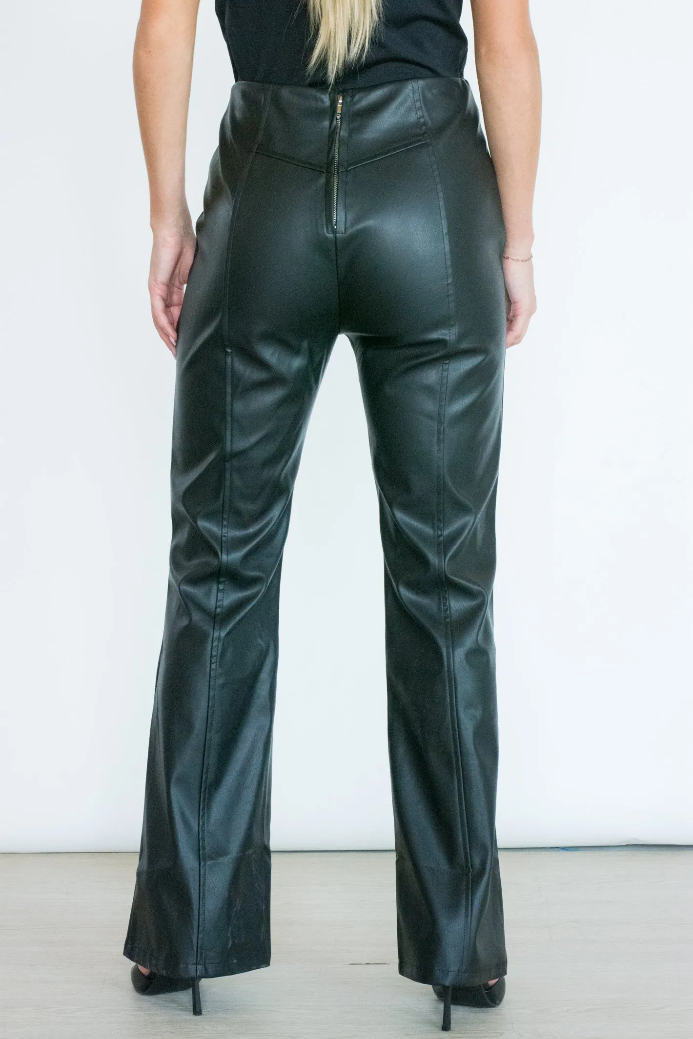 Slipped My Mind Black Faux Leather Pant