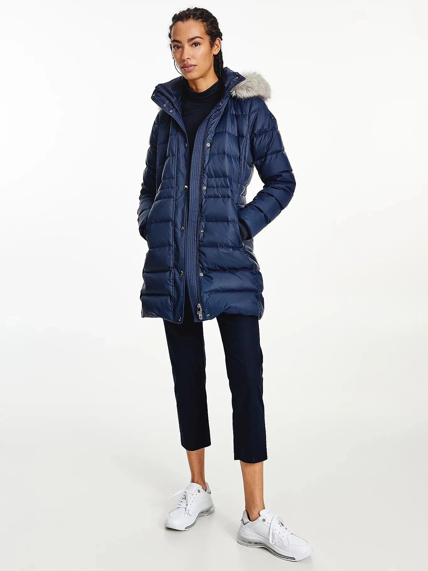 Tyra Down Coat - Navy (Size 6)