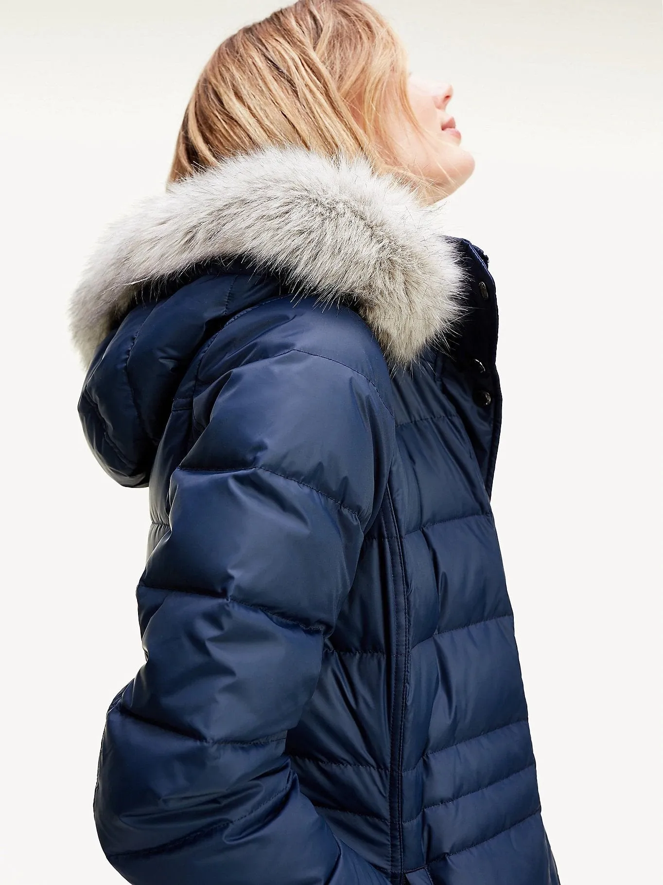 Tyra Down Coat - Navy (Size 6)