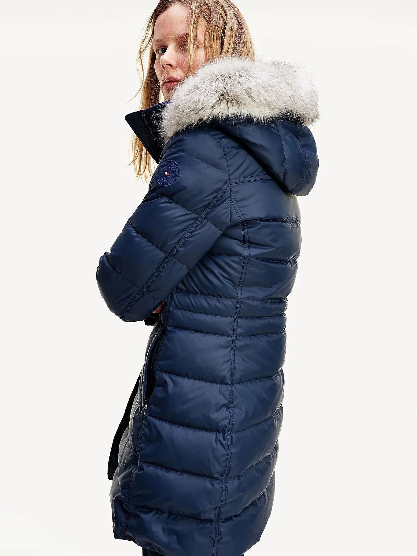 Tyra Down Coat - Navy (Size 6)