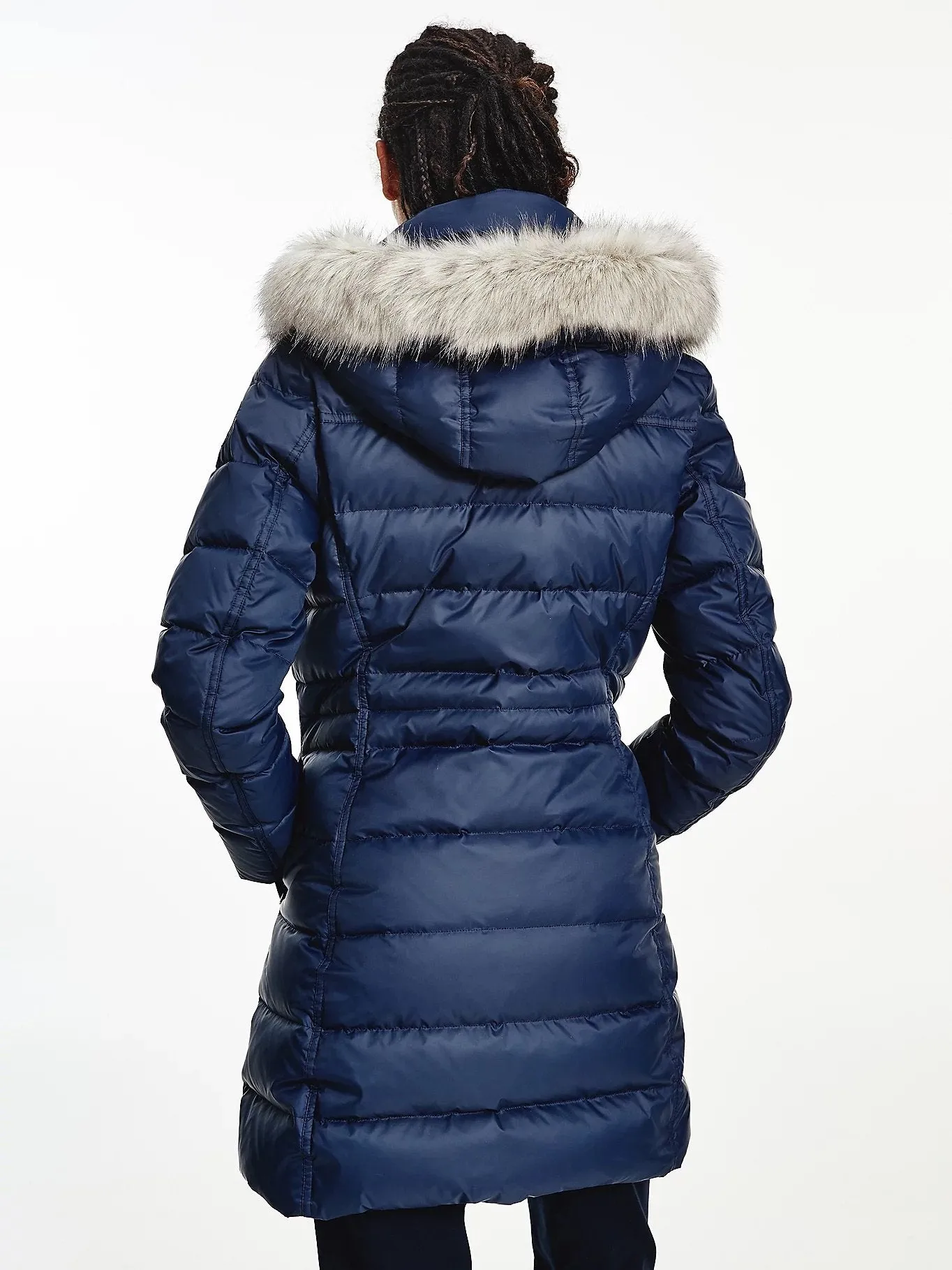 Tyra Down Coat - Navy (Size 6)