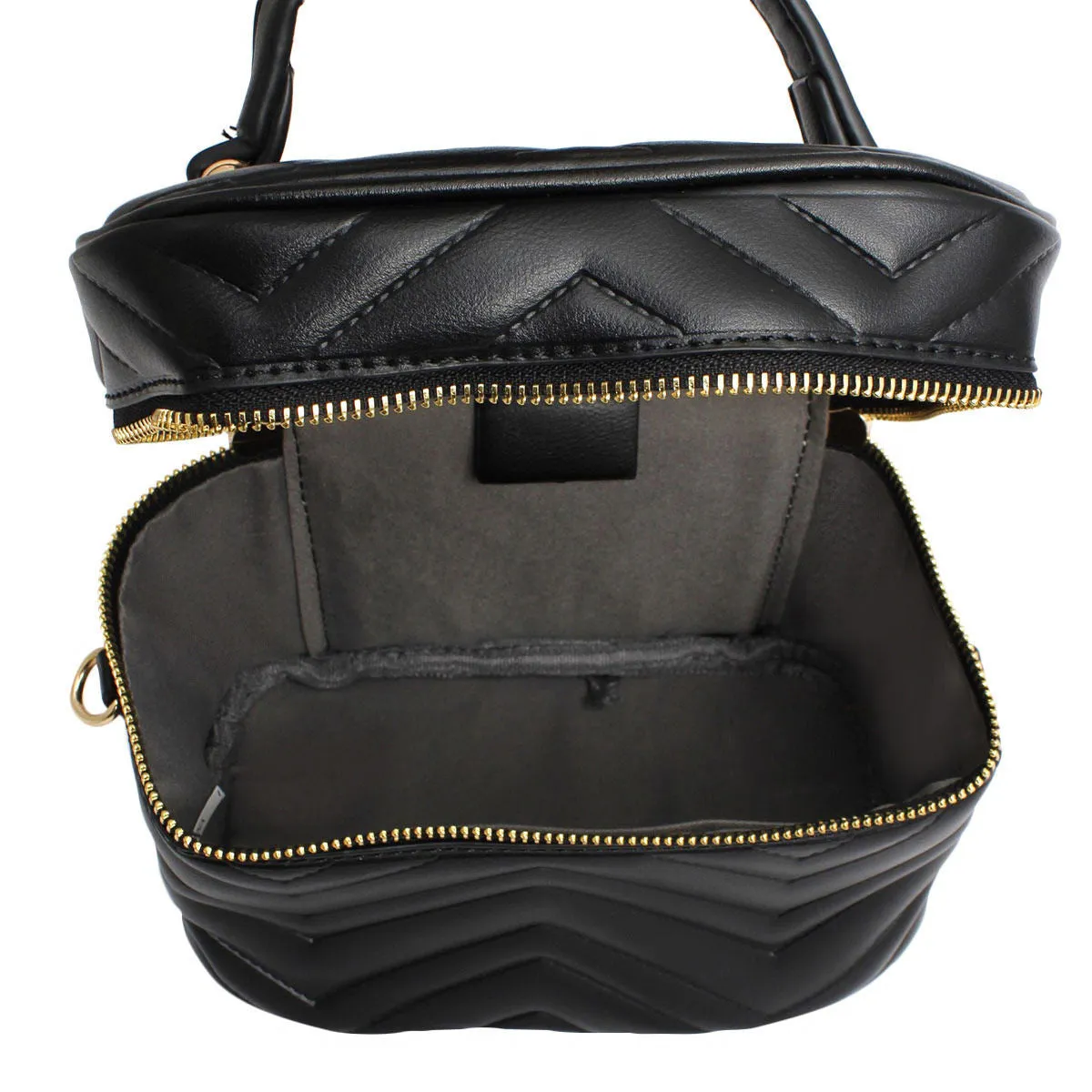 Vanity Case Crossbody Bag - Black